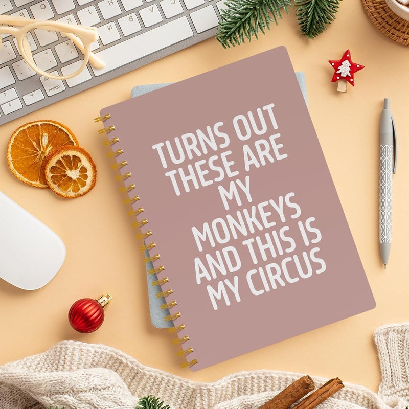 EKGJW Funny Notebooks for Work,Flesh Pink Aesthetic Journal, Funny Boss Day Gifts, Boss Gifts for Men Women, Funny Gifts for Boss, Boss Office Decor, Spiral Notebook 5.5x8.3 Inch - Image 4